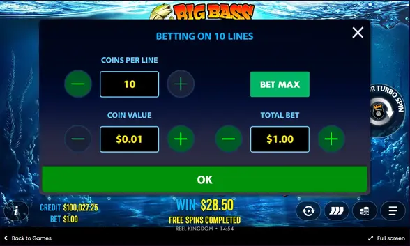 Big bass bonanza no gamstop uk betting controls showing 10p to £250 range