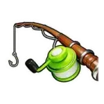 Fishing rod premium symbol